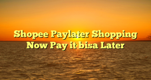 Shopee Paylater Shopping Now Pay it bisa Later