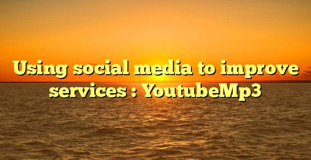 Using social media to improve services : YoutubeMp3