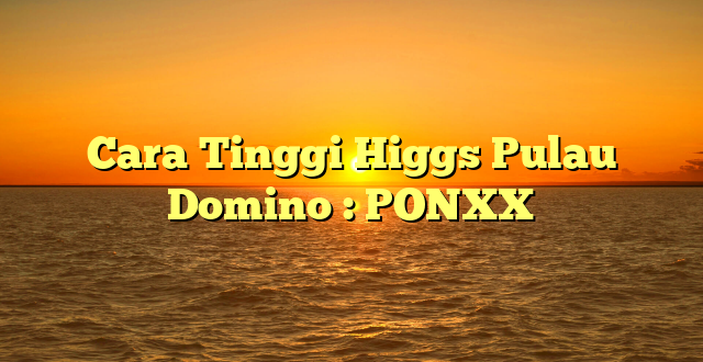 Cara Tinggi Higgs Pulau Domino : PONXX