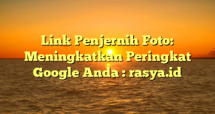 Link Penjernih Foto: Meningkatkan Peringkat Google Anda : rasya.id
