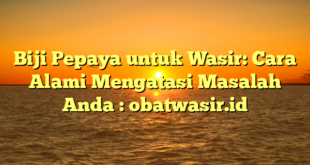 Biji Pepaya untuk Wasir: Cara Alami Mengatasi Masalah Anda : obatwasir.id