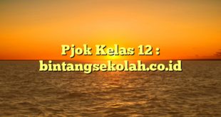 Pjok Kelas 12 : bintangsekolah.co.id